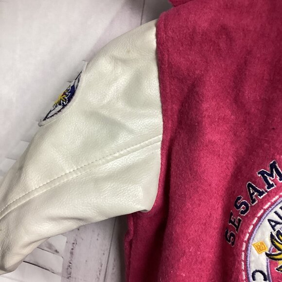 Vintage Y2K Sesame Street Soccer Varsity Jacket Snap Front 5T - Picture 4 of 16